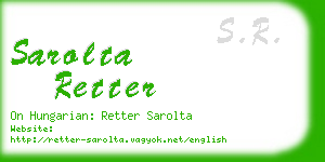 sarolta retter business card